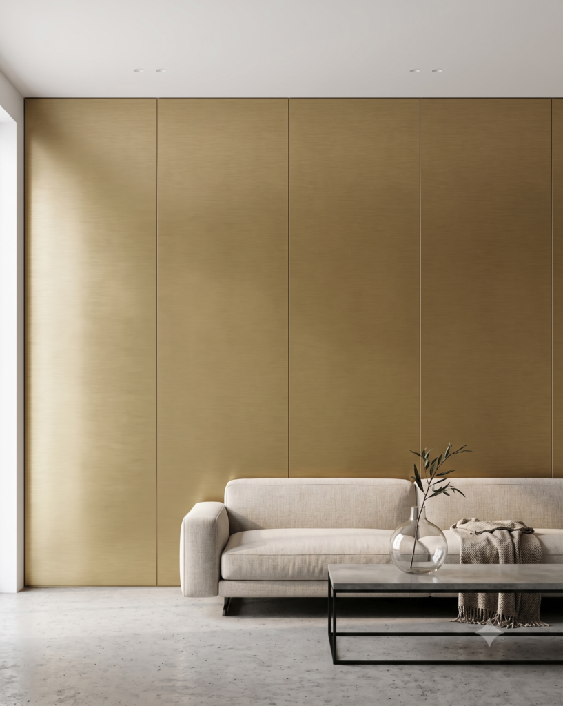 კედლის დეკორატიული პანელი (ბამბუკის) SL2011 metal gold